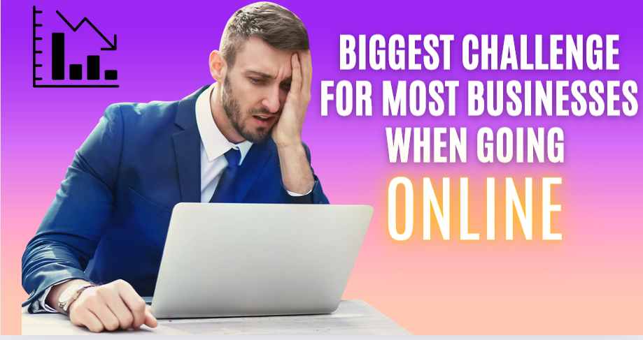 What is the biggest challenge for most businesses when going online- 2024
